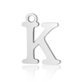 Polished silver stainless steel capital letter K pendant for DIY necklace making - Letter K(LA060-Kx5)