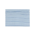 Detail shot of light blue PU leather card holder with crocodile pattern and multiple card slots - Light Blue Crocodile Pattern