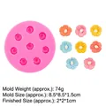 Moule en silicone camélia à 8 cavités avec fleurs colorées en résine pour la pâtisserie - 1#B884 / Rose