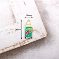 Retro green floral thermos flask alloy pendant charm for DIY jewelry 11x24mm - 8# Thermos (F032) / 10 Pieces Pack