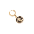 Golden coin earrings with Queen Elizabeth II relief and Isle of Man 1982 design - Gold Queen Coin Pendant (12#)