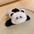 Cute plush panda hair claw clip with black and white soft fur and sweet pink cheeks - 2# Panda
