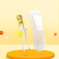 Yellow tiger cartoon training chopsticks for kids with a clear storage case - Yellow Tiger Training Chopsticks With Box