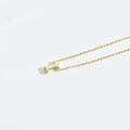 Minimalist gold letter I pendant necklace with delicate O-chain for women - Letter I