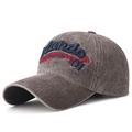 Cappellino da baseball in cotone lavato grigio antracite con ricamo Orlando 01 3D - Regolabile / caffè