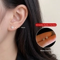 Orecchini a perno in zircone rotondo da 4 mm con perni in argento sterling 925 - Coppia da 4mm