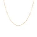 Elegant 18K gold plated stainless steel necklace with small round freshwater pearls - Clip Chain with Pearls
