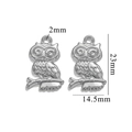 Silver owl pendant for DIY jewelry making with 23mm height and 14.5mm width specs - 602 (Owl) / Silver