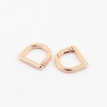 Pair of rose gold D-ring spring clasps for handbag straps and luggage hardware - Inner Diameter 20mm / Rose Gold