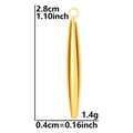 Ciondolo a goccia in acciaio inossidabile dorato 18k con altezza 2,8cm e peso 1,4g - Oro (S1390-G) / Oro
