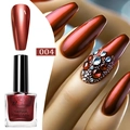 Esmalte de uñas rojo metálico efecto espejo, tono 004, frasco de vidrio de 7,5 ml - Rojo Metálico (004)