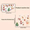 Detailed size chart showing Santa Claus wall sticker dimensions for home decoration - PH_QTX23 Christmas