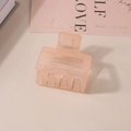 Light pink matte 5cm square claw clip hair accessory in translucent frosted finish - Bulk/5cm / Jelly Light Pink
