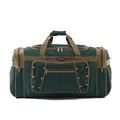 Grande borsa da viaggio pieghevole verde scuro impermeabile con cinghie kaki e tasche - Grande / Stile con Tasca Singola / Verde