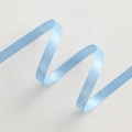Narrow light blue satin ribbon with a smooth glossy finish for DIY crafts and floral design - 1CM Double Sided Satin Ribbon [Sky Blue] 80 Yards
