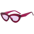 Retro cat-eye sunglasses with translucent purple frames and light purple tinted lenses - Amethyst