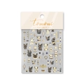 Egyptian cat gold foil nail stickers with Bastet and Eye of Horus motifs for nail art - Egyptian Cat - Bronzing