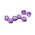 DIY handmade purple clay flower beads 10mm with side holes for jewelry making - Violet Plum Blossom