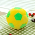 Yellow and green plush soccer pillow toy on a checkered tablecloth for kids' play - 20cm / Yellow-Green