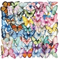 Vibrant waterproof cartoon butterfly stickers set for scrapbooking and decoration - Butterfly Series (SLP048)