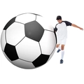 Giant inflatable PVC soccer ball in classic black and white pattern for outdoor beach games - 1.5m / Black & White Soccer Style