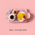 Miniature breakfast tray resin model with waffle and coffee, size 5.1x2.8x1.4cm - Pink Afternoon Tea Tray / Without Magnet