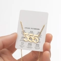 Collier doré avec numéro d'ange 555 en acier inoxydable et carte descriptive - 555 / Or