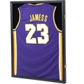 Jersey schaduwbox frame in mat zwart met gouden slot en paars basketbalshirt - Zwart-1 Set-60x80cm