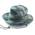 Outdoor boonie hat in green and grey digital camouflage with adjustable chin strap - Universal Digital