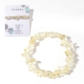 Bracciale chakra con scaglie di citrina gialla naturale e carta di supporto - Giallo-Con Carta