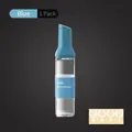 Blue glass oil dispenser bottle with leak-proof lid and labels for kitchen storage - 500ml / Blue