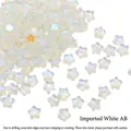 Χάντρες σε σχήμα αστεριού White AB με ιριδίζον φινίρισμα για χειροποίητα κοσμήματα - 8mm 10 Τεμάχια/Σακούλα / Ιριδίζον Λευκό AB