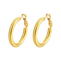 Elegante 18K vergoldete klobige Creolen in einem minimalistischen runden Design - 30MM / Gold