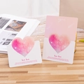 Biglietto d'auguri bianco con cuore glitter rosa 3D e citazione d'amore romantica - Love Love / Rosa Fucsia