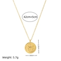 Collana Mano di Fatima placcata oro 18K con zircone e bordo perlato, catena 42+5cm - Mano di Fatima / Oro