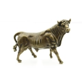 Retro bronze bull figurine with muscular details for home and office desktop decor - Bronze (Spanish Bull)