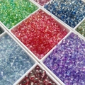 6mm colorful transparent round glass beads in organized storage box for DIY jewelry - Jelly Beads (A390 Random Mixed Colors) / 6mm