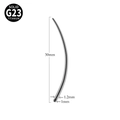 Solid G23 titanium curved bar for piercings in silver color with 1.2mm thickness - G23 Titanium Curved-Internal Thread 1.0mm Thickness 1.2mm