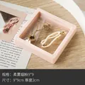 Rosafarbene Schmuckschatulle mit PE-Membran für Halsketten und Armbänder, 9x9cm - Nebliges Rosa (9x9cm)