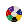 Lucky Color wheel enamel pin with rotating pointer in vibrant multi-color finish - Lucky Color