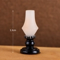 Miniature vintage black kerosene lamp model for dollhouse decor, height 3.3cm - Kerosene Lamp