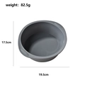 Stampo rotondo in silicone grigio da 19,5 cm per cuocere torte, pane e pasticceria - Piccolo Rotondo (Grigio)