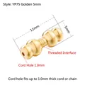 18K gold plated 11mm spiral screw clasp for DIY pearl necklace and jewelry repair - YP75-5mm / Gold