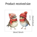 Especificaciones de tamaño de pegatinas navideñas de pájaros con medidas de 19 cm por 15 cm de alto - 15*19CM/UV Transparente Estático