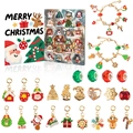 Christmas advent calendar with 24 jewelry surprises including bracelets and holiday charms - RC469-1 Flip Lid Blind Box / Gold
