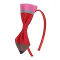 Unique pencil shaped hair bow headband with red fabric and realistic details - Red Pencil Headband