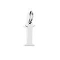 Polished silver stainless steel letter I pendant charm for DIY jewelry and necklaces - Letter I (Steel Color)