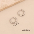 Silver stainless steel huggie hoop earrings with 8mm inner diameter and 1g weight - Inner Diameter 0.8cm / Silver (8mm)