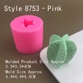 Pink silicone mold 8753 for 3D succulent cactus candle and plaster crafts with star shape - Model 8753 / Pink