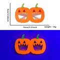 Halloween pumpkin party glasses made of orange felt, dimensions 14cm x 9cm for photo props - One Size / Pumpkin Head Style